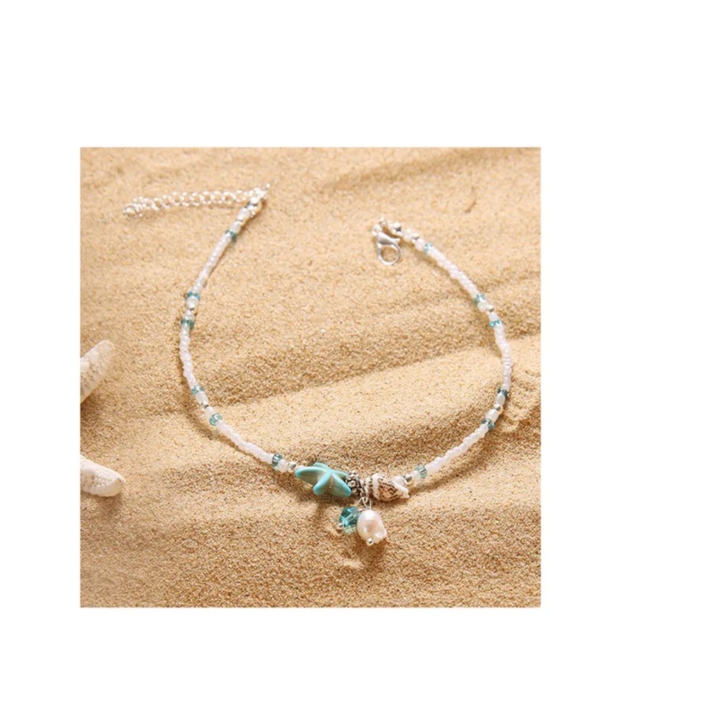 Popular Resin Lady Fashion Beach Section  Beads Conch Starfish Shape Anklet Foot